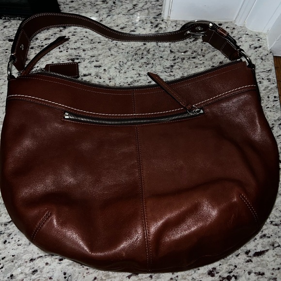 Brown Leather Coach Hobo Bag - Picture 5 of 14